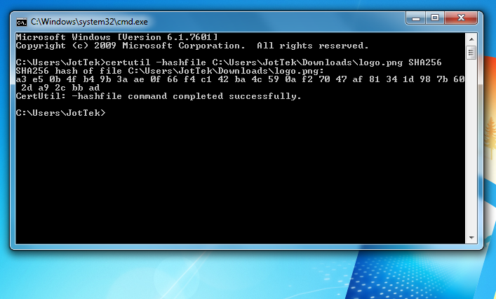 Command Prompt Example